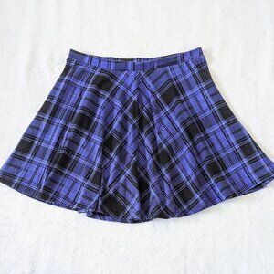 LA Hearts Plaid Y2K Emo Goth Skater Skirt, Size S